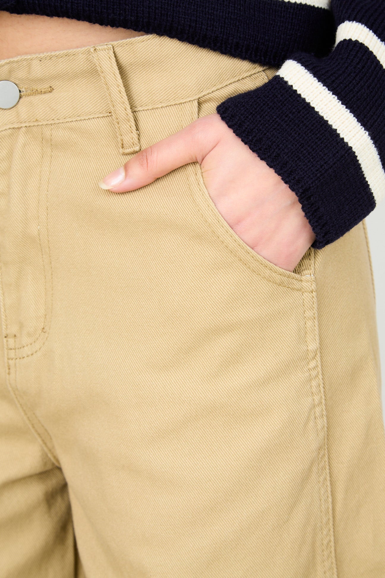 Dark Beige Wide leg Jeans