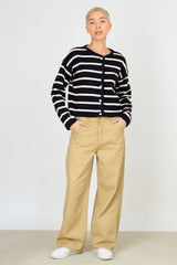 Dark Beige Wide leg Jeans