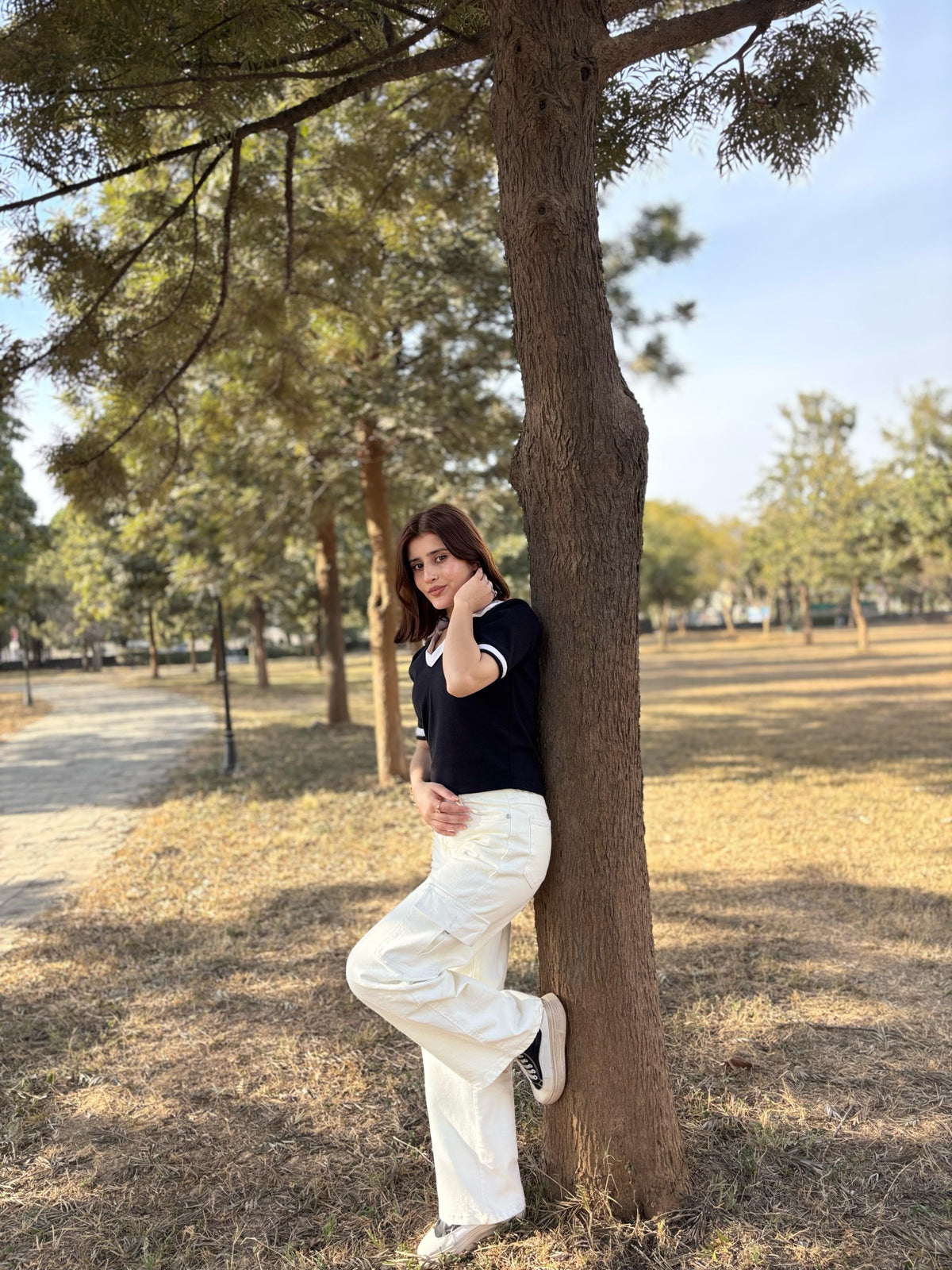 Off White Wide Leg Cargo