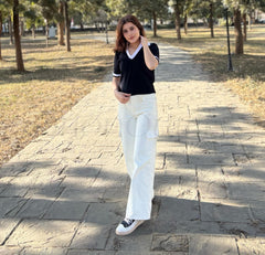 Off White Wide Leg Cargo